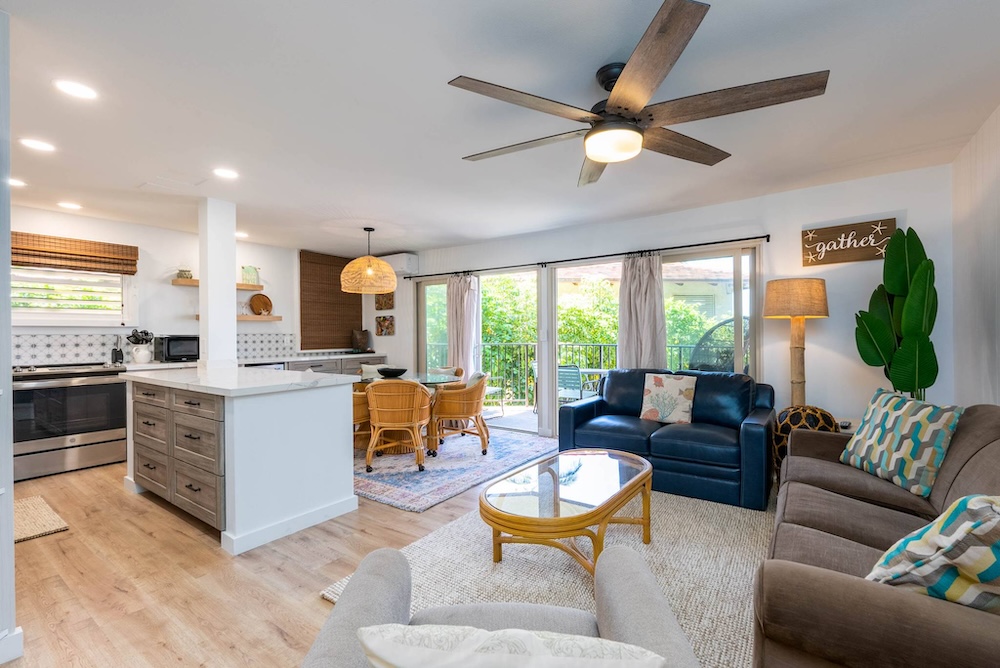 interior living room of a vacation rental